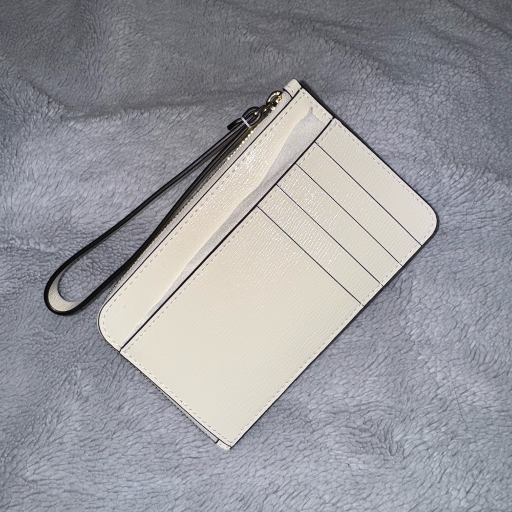 Kate Spade Ivory Wristlet with Black Floral Pattern - Picture 2 of 4
